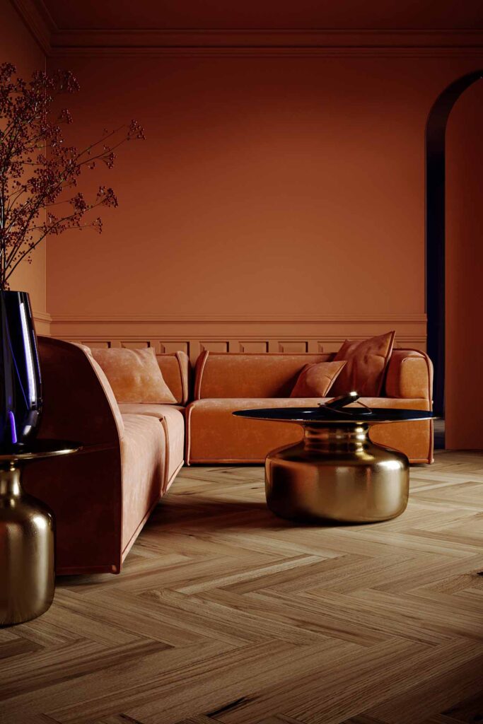 Arancione in soggiorno