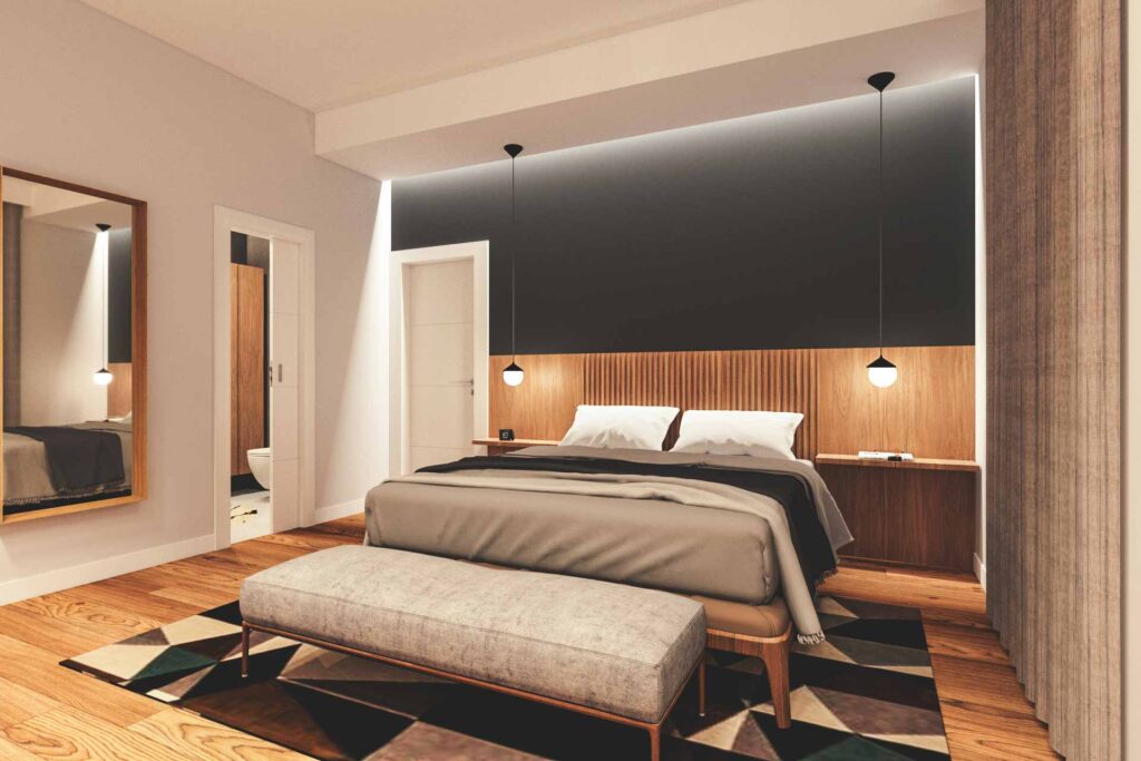 Blu in camera da letto